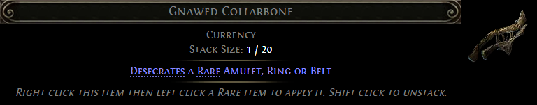 MMOJUGG Path of Exile 2 Gnawed Collarbone Details View of Item Function and Use